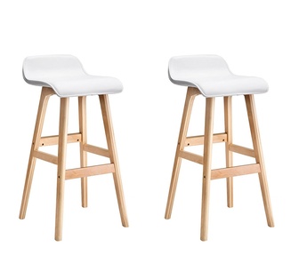 Set of 2 Kareni White Bar Stools