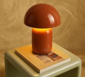 Karter Clay USB Rechargeable Mushroom LED Table Lamp