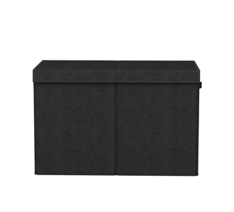 Kareen Large Toy Box Chest Storage with Flip-Top Lid Black