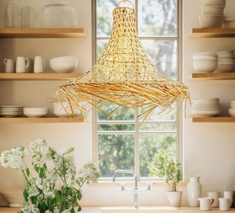 Katie Rattan Pendant Light