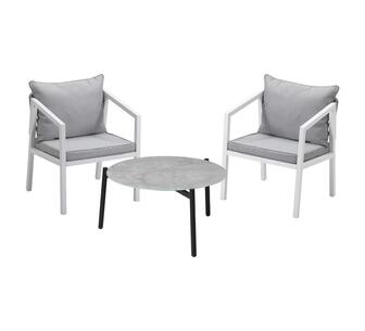 Kavya 3 Piece Outdoor Lounge Set White