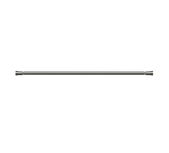 Kelzy Metal Curtain Pole Rod Set Satin Nickel