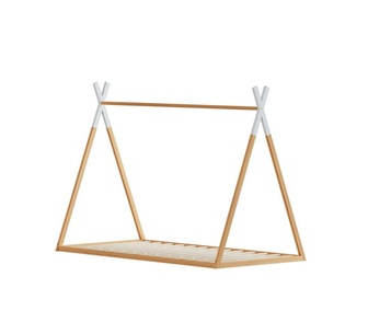 Kennon Single Oak White Wooden Kids Frame