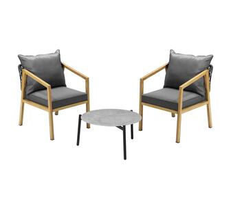 Keone 3 Piece Outdoor Lounge Set Natural