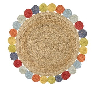 Kess 240x240cm Multicolour Round Rug