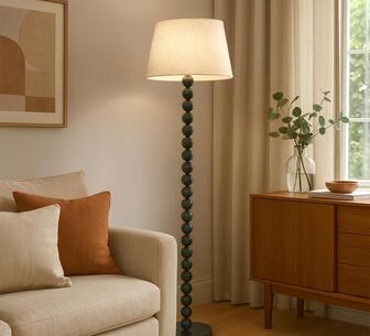 Kiko Cyan Orb Floor Lamp