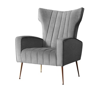 Kimo Grey Velvet Armchair
