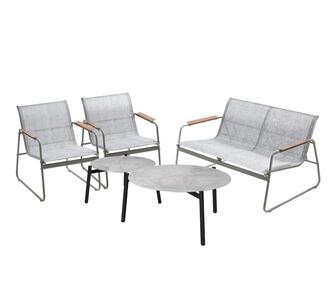 Kistrel 4 Seater Outdoor Lounge Grey