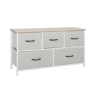 Keller Cream Chest of 5 Drawers