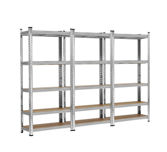 Knox 1.5m Warehouse Garage Shelving Silver Set of 3