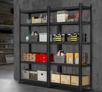 Knox 1.5m Warehouse Garage Shelving Black Set Of 2
