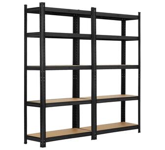 Knox 1.5m Warehouse Garage Shelving Black Set Of 2
