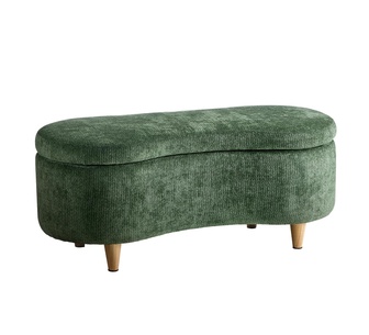 Kry Green Storage Ottoman Bench