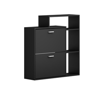 Lachlan 2 Doors Black Shoe Cabinet