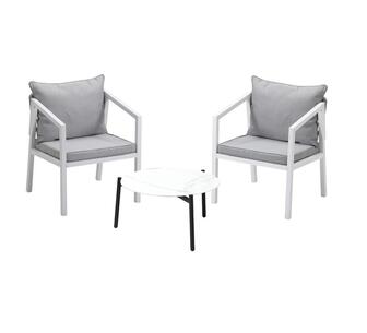 Laila 3 Piece Outdoor Lounge Set White