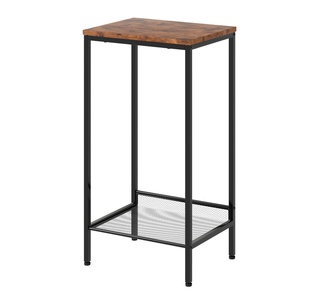 Larnix 2 Tier Brown Black Side Table