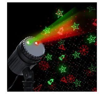 Holly Jolly Christmas Laser Light Projector Outdoor Black