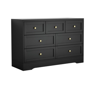Laybell Black Chest of 7 Drawers