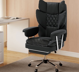 Labrona Black High Back PU Office Chair