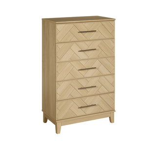 Lucera Oak Chest of 5 Drawers