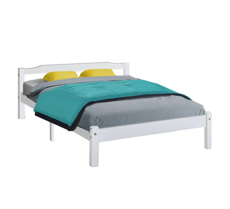 Lebana Double White Wooden Bed Frame
