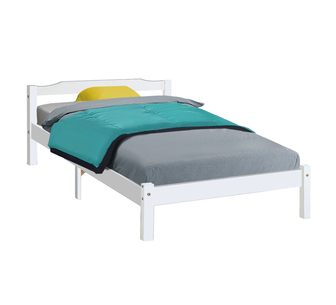 Lebana King Single White Wooden Bed Frame