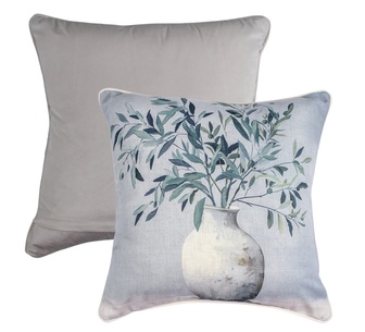Leafy Lounge Velvet Cushion Green