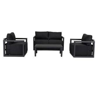 Legazpi Outdoor Lounge Set Charcoal