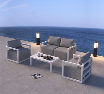 Legazpi Outdoor Lounge Set White