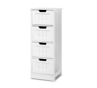 Lennea White Chest of 4 Drawers
