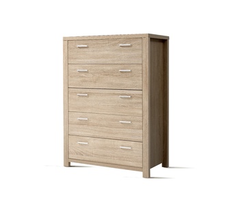 Leny Oak Chest of 5 Drawers