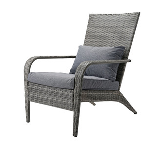 Lida Dark Grey Outdoor Reclining Chair with Bonus Cushion Co