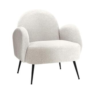 Liesel White Boucle Armchair