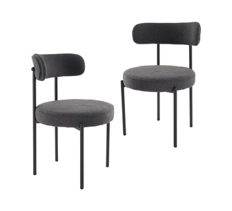 Set of 2 Samira Charcoal Dining Chairs