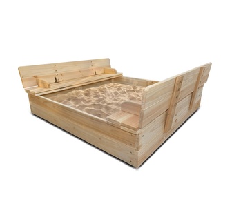Lindon Strongbox 2 Sqaure Natural Kids Sandpit