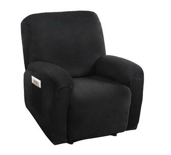 Liorra 1 Seater Black Recliner Chair Cover