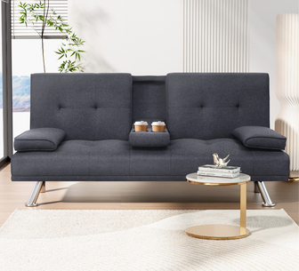Liorna 175cm Dark Grey Sofa Bed
