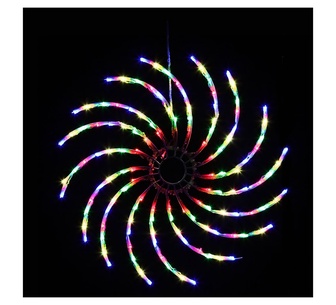 Holly Jolly Christmas Lights 50cm Spin 128 LED Multi