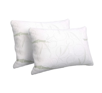 Lisha Twin Pack Bamboo White Pillow