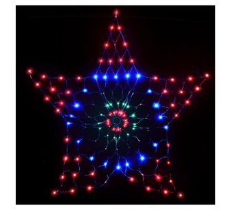 Holly Jolly Christmas Lights 130cm Snow 130 LED Multi