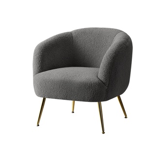 Livia Charcoal Boucle Armchair