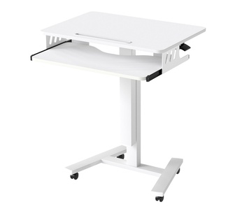 Lunaris White Adjustable Office Desk