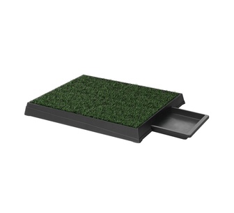 Lokki Large Green Pet Potty Tray with Grass Mat