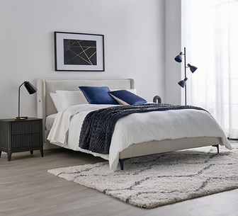LOUIS BED QUEEN GAS LIFT USB BEIGE