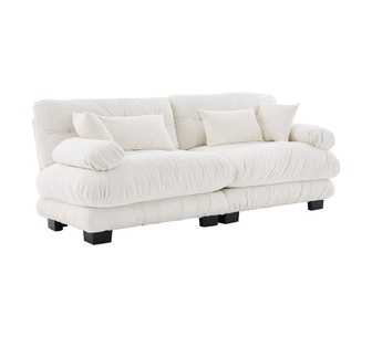 Lova 2 Seater Beige Chenille Modular Sofa