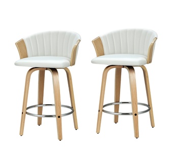 Set of 2 Lucrecia White Bar Stools