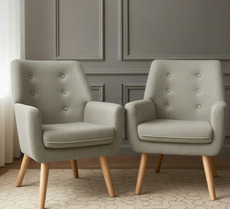 Set of 2 Lucian Beige Armchair