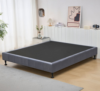 Lullora King Dark Grey Velvet Bed Base