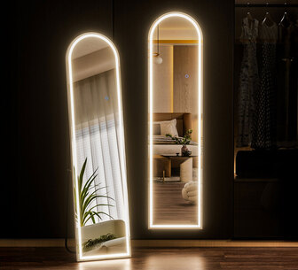Luminere 160cm Clear Arched LED Full Length Mirror