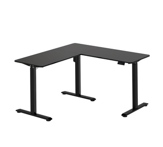 Lunova L-Shaped Black Electric Adjustable Office Desk